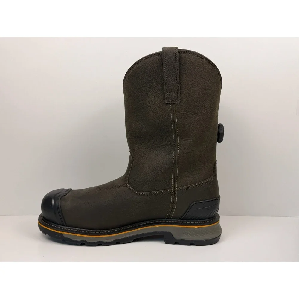 ARIAT Stump Jumper Pull On BOA‎ H20 Comp Toe Men's Size 14 Iron Coffee
